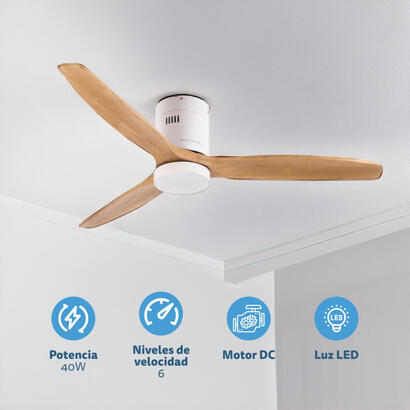 grunkel-ventilador-de-techo-con-luz-41w-6-velocidades-ctemporizador-madera-clara