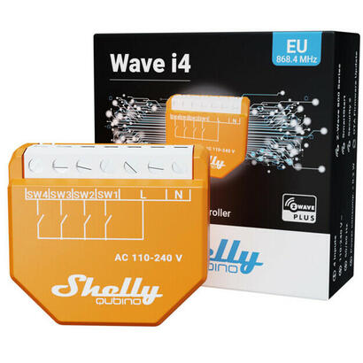 shelly-qubino-wave-i4-interruptor-naranja-shellywi4