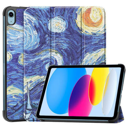 tri-fold-caster-hard-shell-cover-starry-sky-style-for