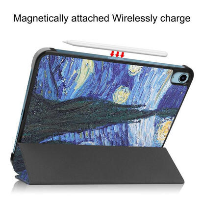 tri-fold-caster-hard-shell-cover-starry-sky-style-for