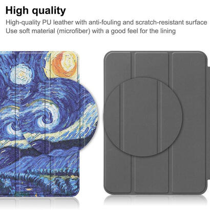 tri-fold-caster-hard-shell-cover-starry-sky-style-for