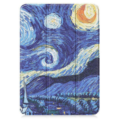 tri-fold-caster-hard-shell-cover-starry-sky-style-for