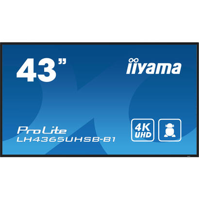 iiyama-lh4365uhsb-b1-pantalla-de-senalizacion-diseno-de-quiosco-108-cm-425-led-wifi-800-cd-m-4k-ultra-hd-negro-procesador-incorp