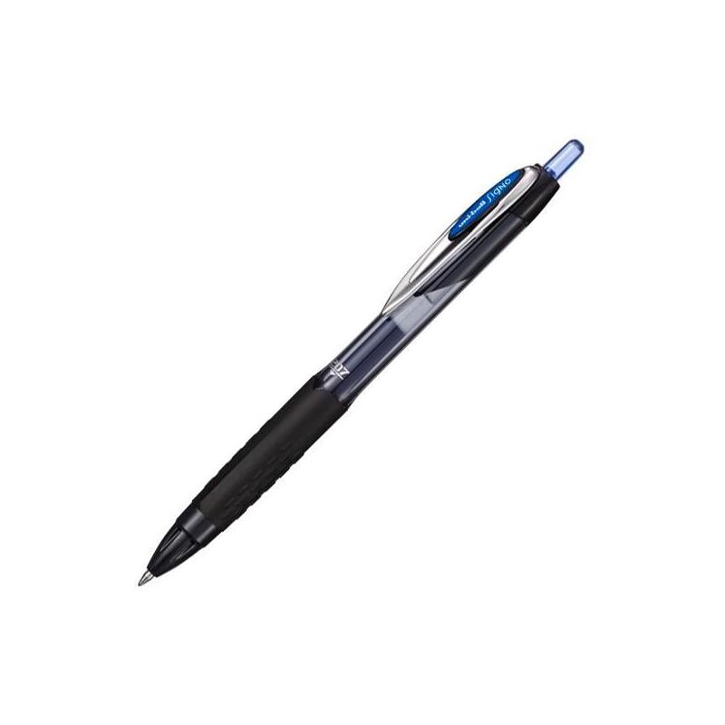 pack-de-12-unidades-uniball-boligrafo-roller-signo-umn-207e-retractil-07-tinta-de-gel-azul