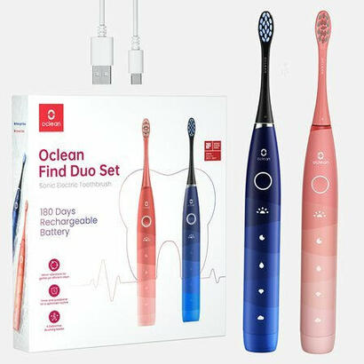 oclean-find-duo-set-de-cepillos-de-dientes-sonicos-rojoazul