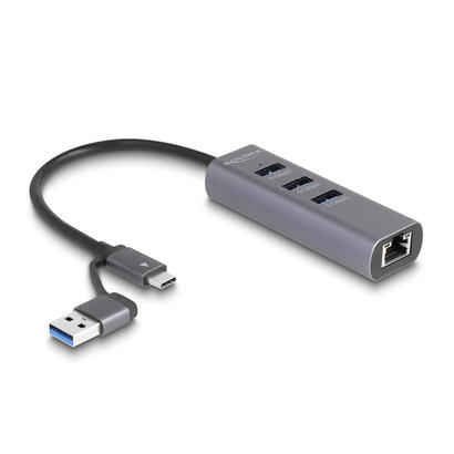 delock-64282-hub-usb-de-3-puertos-a-5-gbps-lan-gigabit-con-conector-usb-type-c-o-usb-tipo-a-en-carcasa-metalica