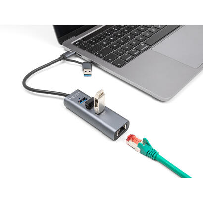 delock-64282-hub-usb-de-3-puertos-a-5-gbps-lan-gigabit-con-conector-usb-type-c-o-usb-tipo-a-en-carcasa-metalica