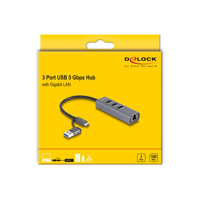 delock-64282-hub-usb-de-3-puertos-a-5-gbps-lan-gigabit-con-conector-usb-type-c-o-usb-tipo-a-en-carcasa-metalica