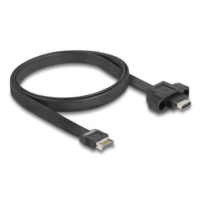 delock-85760-usb-10-gbps-cable-plano-tipo-e-key-a-macho-de-20-pines-para-usb-type-c-panel-de-montaje-hembra-de-75-cm