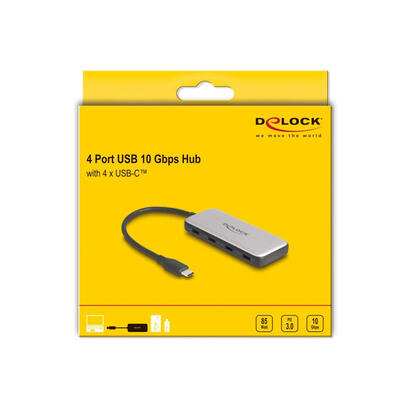 delock-64261-concentrador-usb-type-c-de-usb-10-gbps-con-4-x-usb-type-c-hembra-y-pd-de-85-vatios