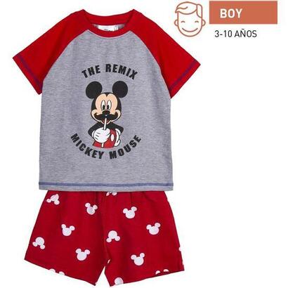 pijama-corto-single-jersey-punto-mickey-red-talla-6a