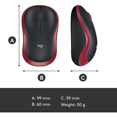 raton-inalambrico-logitech-m185-rojo-910-002240