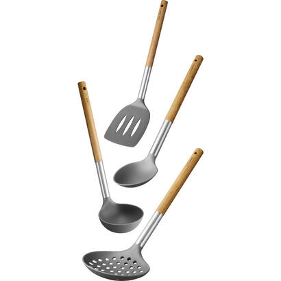 lamart-lt3900-juego-de-utensilios-de-cocina-4-piezas-marron-gris