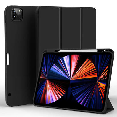 miami-pencil-case-ipad-pro-13-2024-black-pu-leather-front