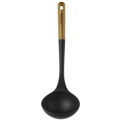 staub-silicone-soup-ladle-cucharon-negro