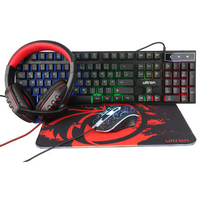 ultron-hawk-gaming-set-teclado-raton-incluido-juego-qwertz-aleman-negro-rojo-blanco