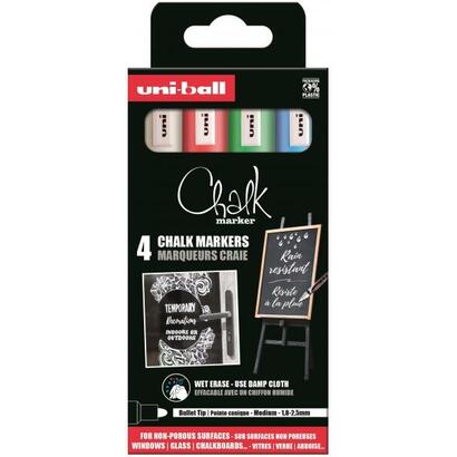 uni-ball-pwe-5m-pack-de-4-marcadores-de-tiza-liquida-punta-conica-18-25mm-borrado-en-humedo-resistente-a-la