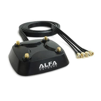 alfa-network-ars-as04t-base-magneacute-tica-dual-4x4-con-cuatro-conectores-rp-sma-hembra-al-final-del-cable-de-2-metros-y-cuatro