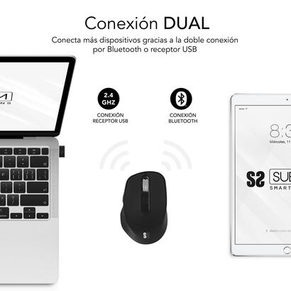 raton-subblim-confort-ergo-dual-inalambrico-bluetooth-usb-24ghz-2400dpi-5-botones-uso-diestro-negro