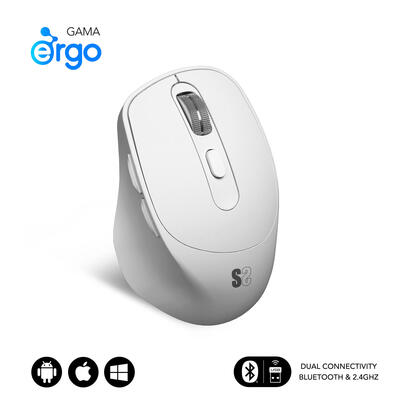 raton-subblim-confort-ergo-dual-inalambrico-bluetooth-usb-24ghz-2400dpi-5-botones-uso-diestro-blanco