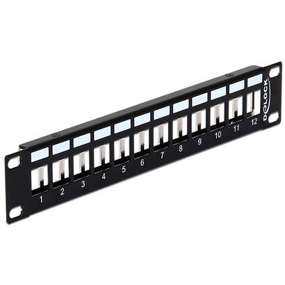 delock-43326-10-keystone-patch-panel-12-port-metal-black