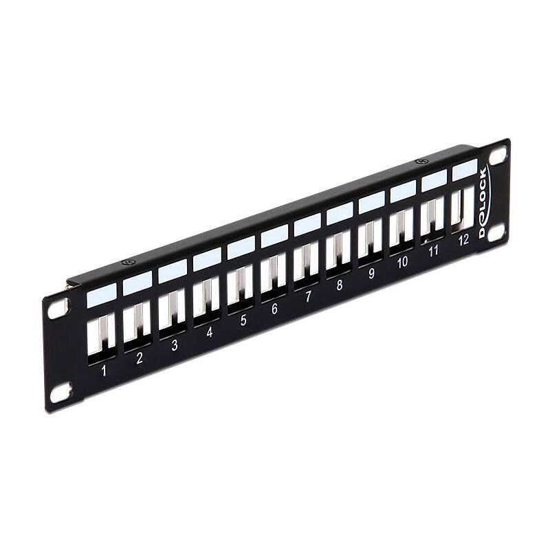 delock-43326-10-keystone-patch-panel-12-port-metal-black delock-43326-10-keystone-patch-panel-12-port-metal-black