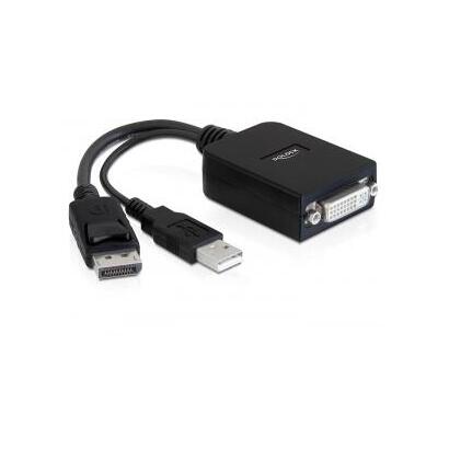 delock-61855-adaptador-displayport-11-macho-dvi-hembra-activo-negro