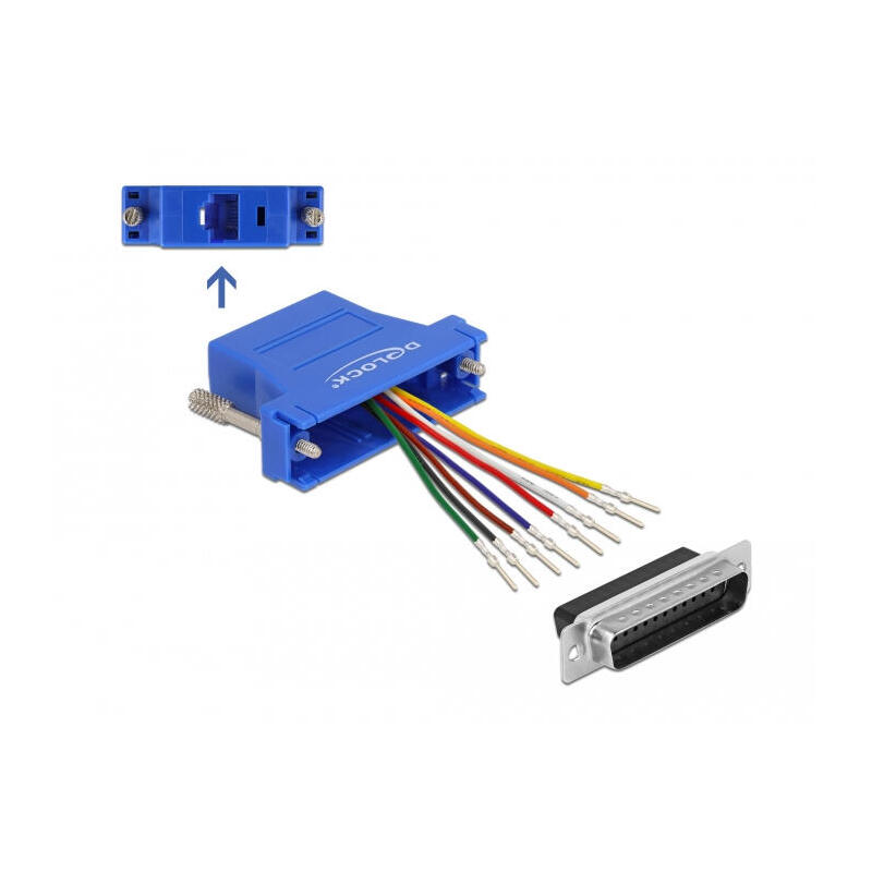 delock-66648-adaptador-d-sub-macho-de-25-pines-a-rj45-hembra-kit-de-montaje-azul