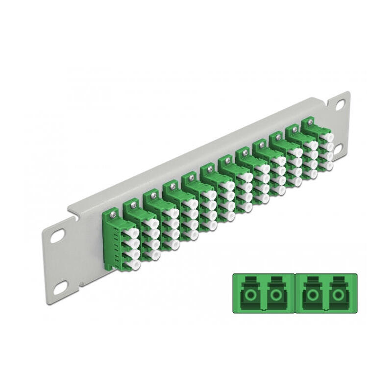 delock-66797-panel-de-conexion-de-fibra-optica-de-10-de-12-puertos-lc-quad-verde-1u-gris