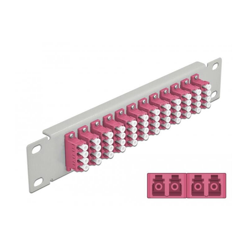 delock-66800-panel-de-conexion-de-fibra-optica-de-10-de-12-puertos-lc-quad-violeta-1u-gris