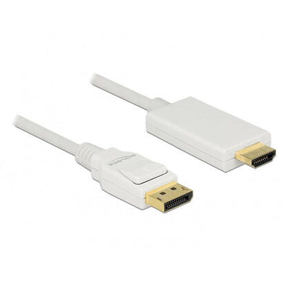 delock-83819-cable-displayport-12-macho-high-speed-hdmi-a-macho-pasivo-4k-30-hz-3-m-blanco