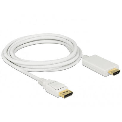 delock-83819-cable-displayport-12-macho-high-speed-hdmi-a-macho-pasivo-4k-30-hz-3-m-blanco