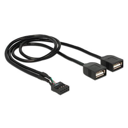 delock-83823-usb-cable-pin-header-female-2-x-usb-20-type-a-female-40-cm