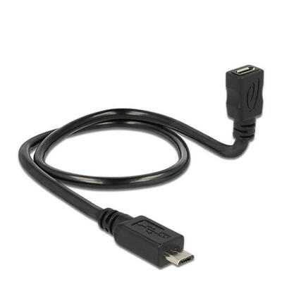 delock-83925-cable-usb-20-micro-b-male-usb-20-micro-b-female-otg-shapecable-050-m