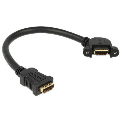 delock-85101-cable-hdmi-a-female-hdmi-a-female-panel-mount-110-angled-25-cm