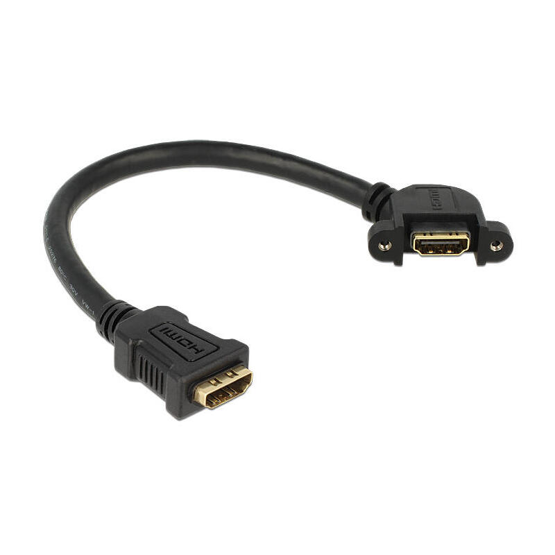 delock-85101-cable-hdmi-a-female-hdmi-a-female-panel-mount-110-angled-25-cm