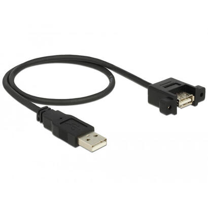 delock-85461-cable-usb-20-tipo-a-macho-usb-20-tipo-a-hembra-instalacion-en-panel-y-de-05-m