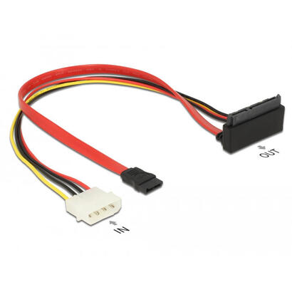 delock-85514-cable-sata-de-6-gbs-hembra-de-7-pines-enchufe-de-alimentacion-de-4-pines-molex-sata-curvado-hacia-arriba-hembra-met