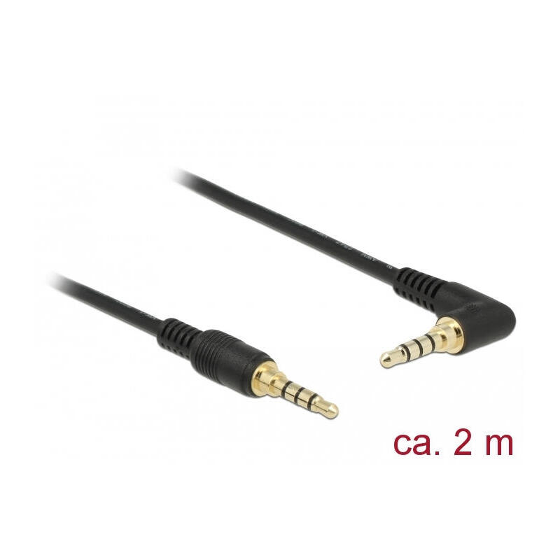 delock-85613-cable-estereo-de-35-mm-de-4-pines-macho-macho-en-angulo-2-m-negro