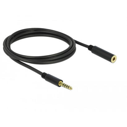 delock-85797-cable-de-extension-conector-estereo-44-mm-de-5-pines-macho-a-hembra-2-m-negro