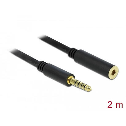 delock-85797-cable-de-extension-conector-estereo-44-mm-de-5-pines-macho-a-hembra-2-m-negro