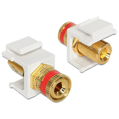 delock-86304-modulo-de-integracion-keystone-poste-tuerca-de-rosca-rojo-blanco
