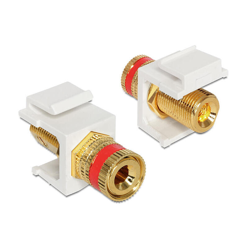 delock-86304-modulo-de-integracion-keystone-poste-tuerca-de-rosca-rojo-blanco