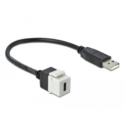 delock-86382-modulo-keystone-usb-20-c-hembra-usb-20-a-macho-con-cable