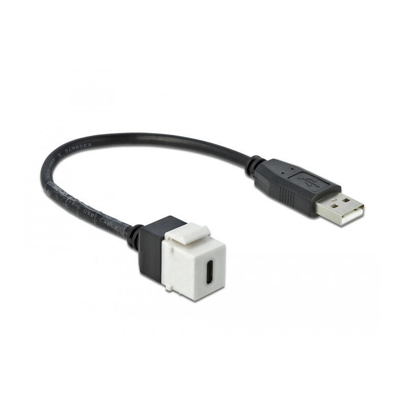 delock-86382-modulo-keystone-usb-20-c-hembra-usb-20-a-macho-con-cable