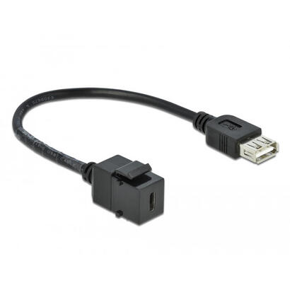 delock-86384-modulo-keystone-usb-20-c-hembra-usb-20-a-hembra-con-cable
