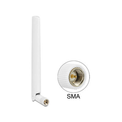 delock-88790-lte-antenne-sma-stecker-1-25-dbi-omnidirektional-mit-kippgelenk-weiss