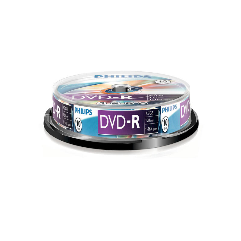 1x10-philips-dvd-r-47gb-16x-sp