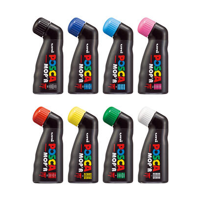 posca-pcm-22-pack-de-8-marcadores-de-pintura-punta-redondeada-de-gomaespuma-3-19mm-tinta-base-al-agua-multi