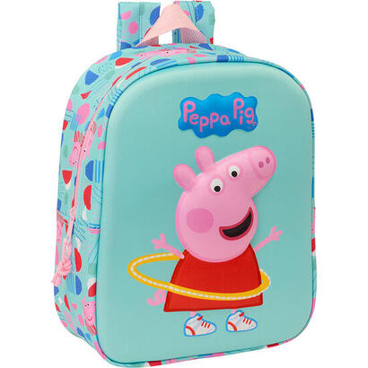 mochila-guarderia-3d-bolsillo-red-peppa-pig